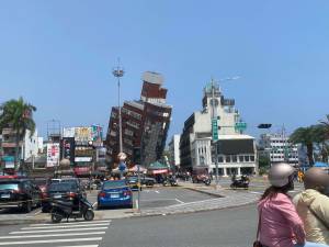 Terremoto em Hualien, Taiwan 3/4/2024 Haote Zhang/Divulgação via REUTERS