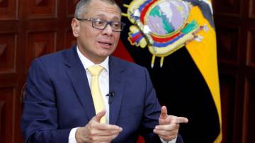O vice-presidente do Equador, Jorge Glas, fala durante entrevista à Reuters no Palácio do Governo em Quito, Equador 29/08/2017 REUTERS/Daniel Tapia