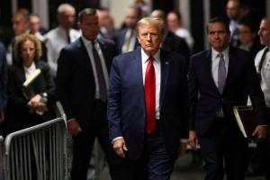 Trump em Nova York 15/2/2024 REUTERS/Andrew Kelly