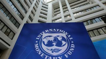 Logo do FMI, em Washington, EUA 21/04/2017 REUTERS/Yuri Gripas