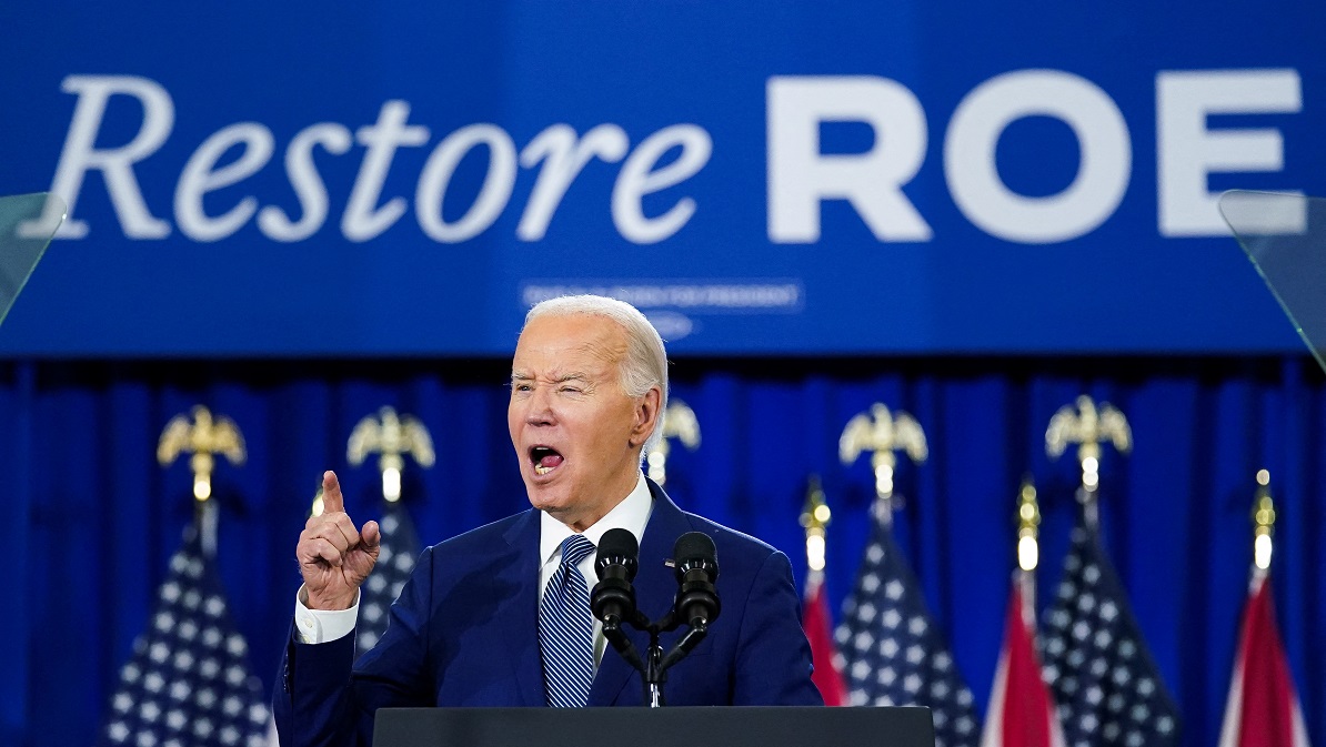Presidente dos EUA, Joe Biden participa de evento de campanha em Tampa, Flórida (REUTERS/Kevin Lamarque)