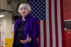 Janet Yellen, secretária do Tesouro dos EUA (Alyssa Pointer/Bloomberg)