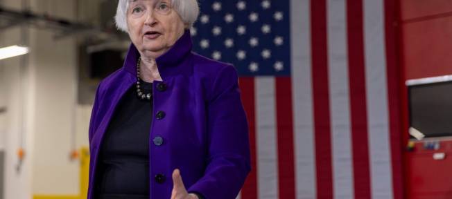 Janet Yellen, secretária do Tesouro dos EUA (Alyssa Pointer/Bloomberg)