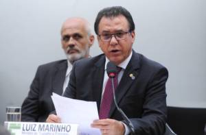 Luiz Marinho (PT), ministro do Trabalho e Emprego, em audiência na Câmara dos Deputados (Foto: Renato Araújo/Câmara dos Deputados)