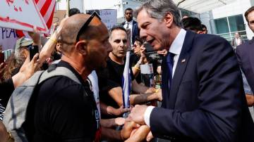 O secretário de Estado, Antony Blinken, em visita a Israel (Reuters/Evelyn Hockstein/Pool TPX)