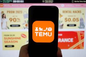 Logo da plataforma de e-commerce Temu 26/04/2023 REUTERS/Florence Lo/Ilustração