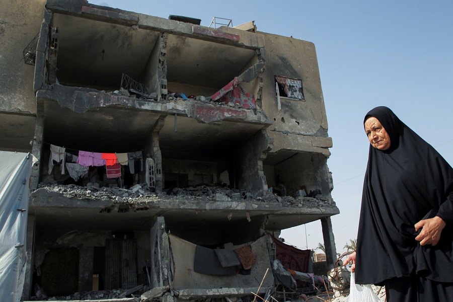 Ataque israelense em Rafah 22/5/2024. REUTERS/Hatem Khaled