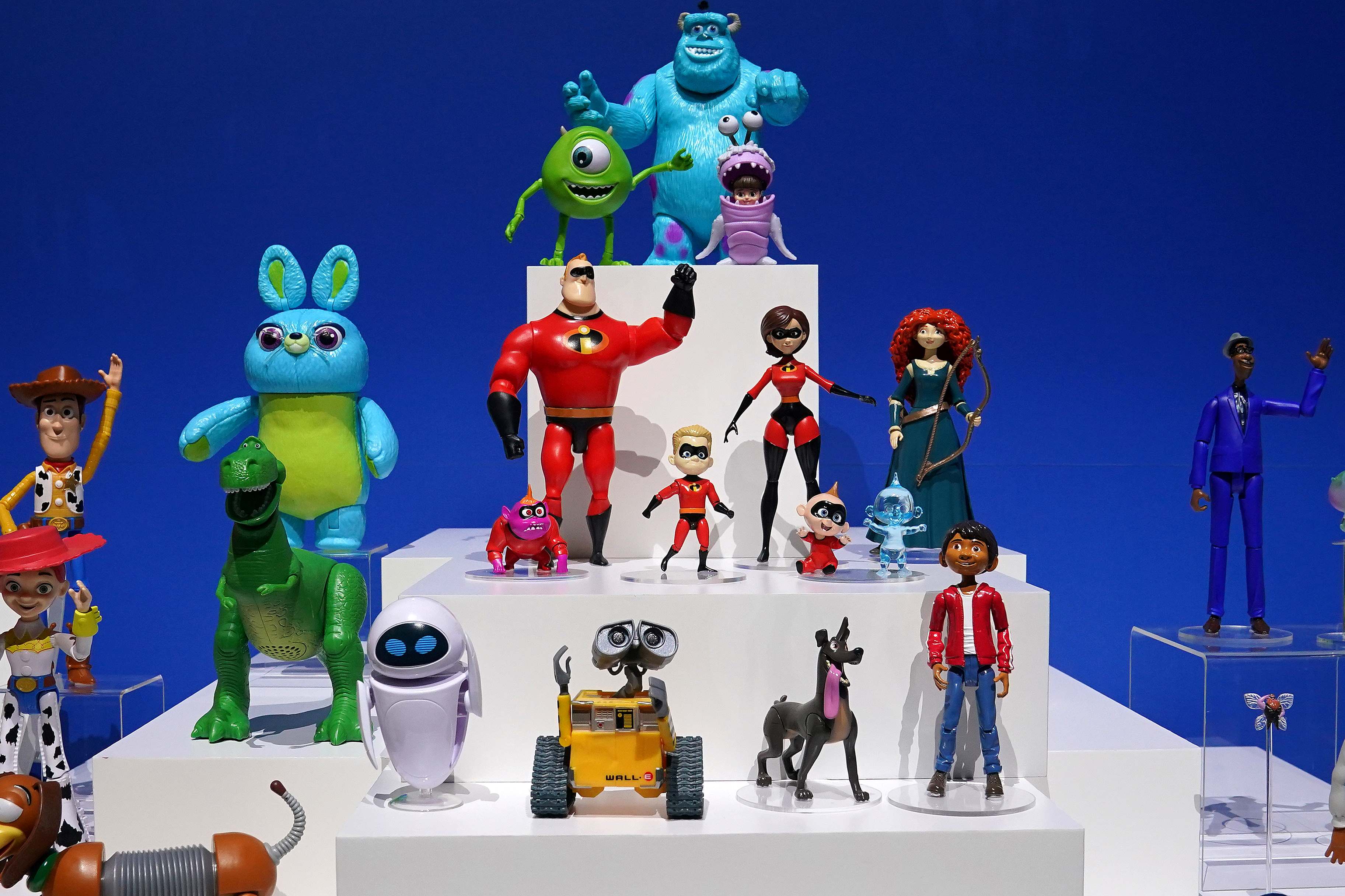 Brinquedos da Pixar fabricados pela Mattel na cidade de Nova York, EUA 21/2/2020 REUTERS/Carlo Allegri/Arquivo