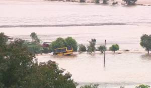 Fortes chuvas vêm castigando o Rio Grande do Sul (Foto: Reprodução/RBS TV)