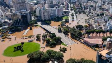 Enchentes castigaram o Rio Grande do Sul, na maior tragédia climática da história do estado (Foto: Gustavo Mansur/Palácio Piratini)