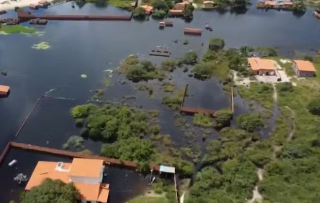 Fortes chuvas causaram alagamentos em diversas cidades do estado do Maranhão (Foto: Reprodução/TV Mirante)