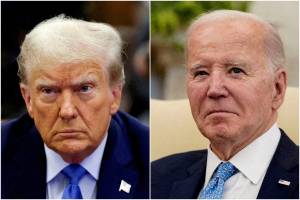 Ex-presidente dos EUA Donald Trump e o atual presidente, Joe Biden (REUTERS/Brendan McDermid e Elizabeth Frantz/File Photo)