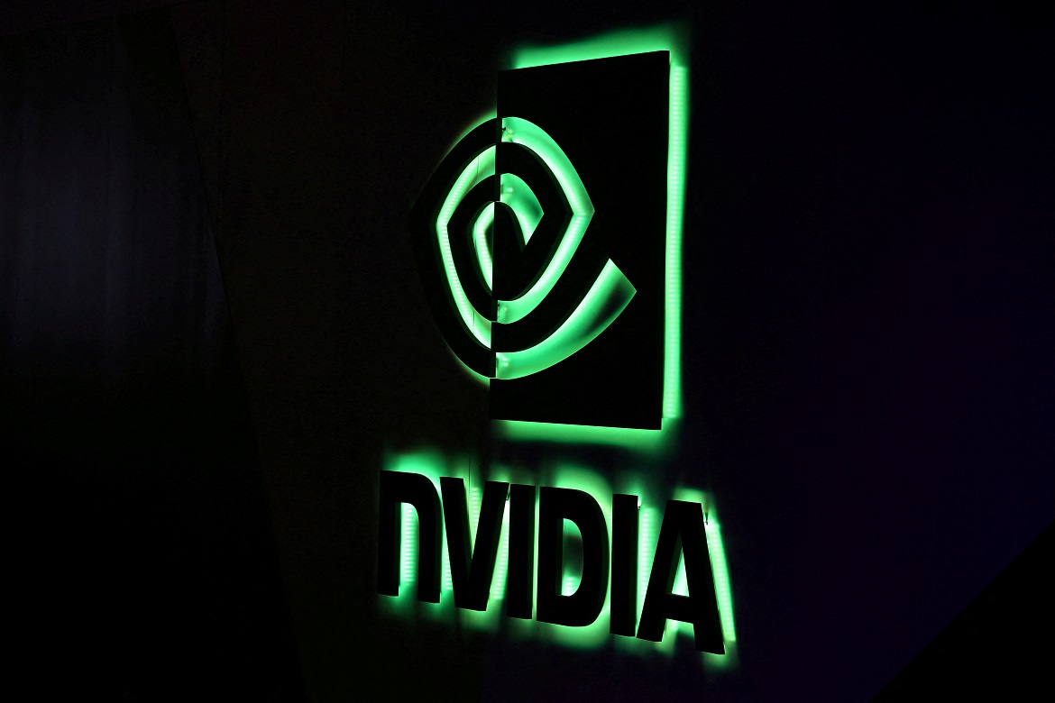 Logo da Nvidia em Los Angeles (REUTERS/Mike Blake)