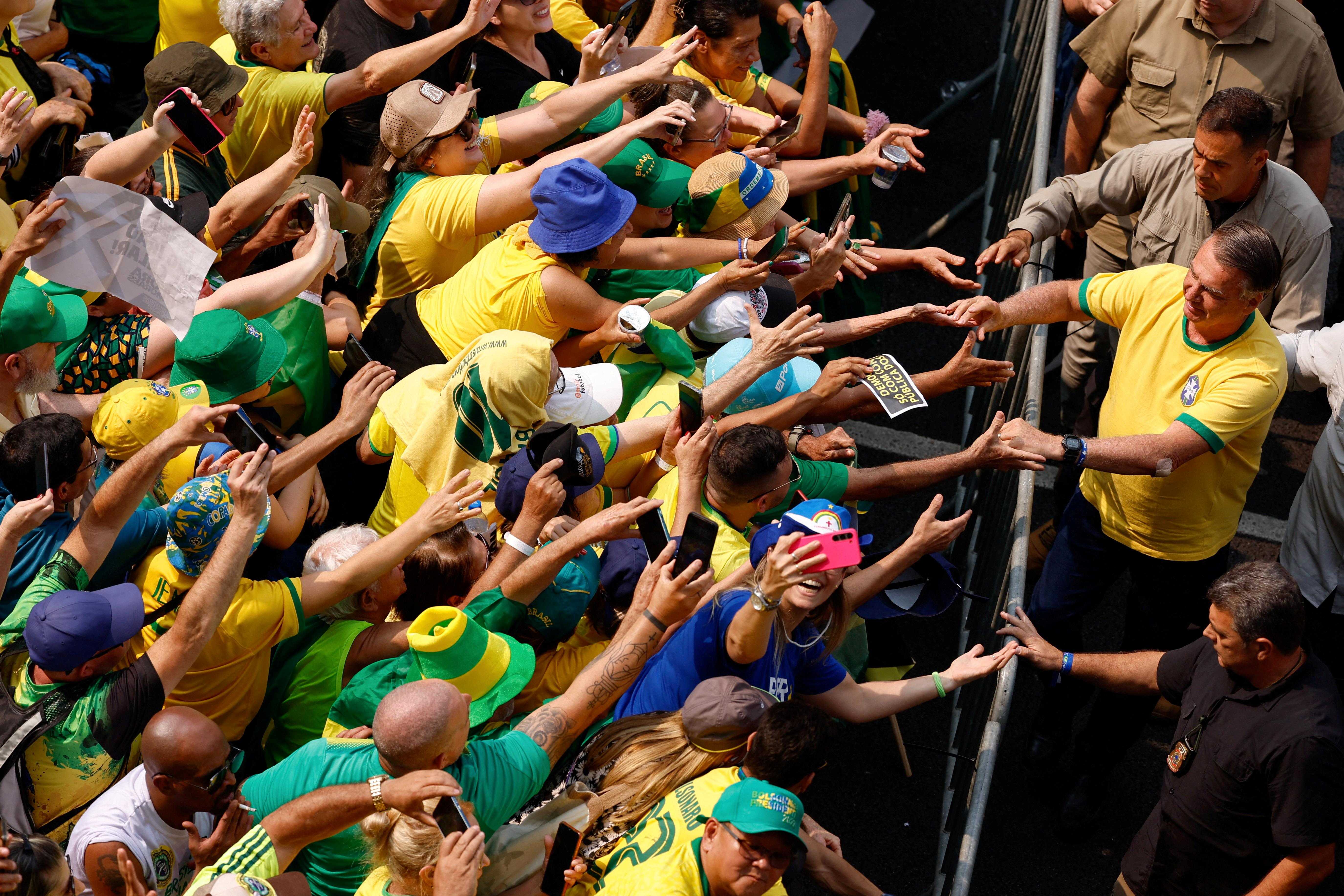 O ex-presidente do Brasil, Jair Bolsonaro, participa de um protesto contra o Supremo Tribunal Federal do Brasil no Dia da Independência, na Avenida Paulista, São Paulo, Brasil, em 7 de setembro de 2024. REUTERS/Carla Carniel.
