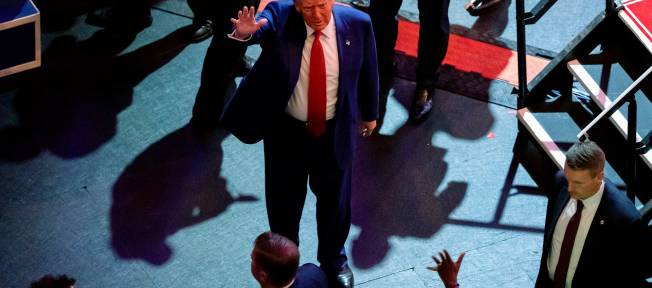 Donald Trump no Madison Square Garden em 27 de outubro (Foto: Adam Gray/Bloomberg)