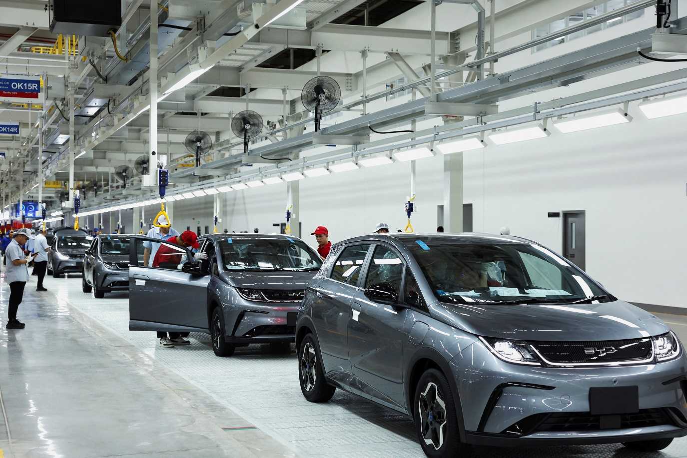 Fábrica da BYD na China.