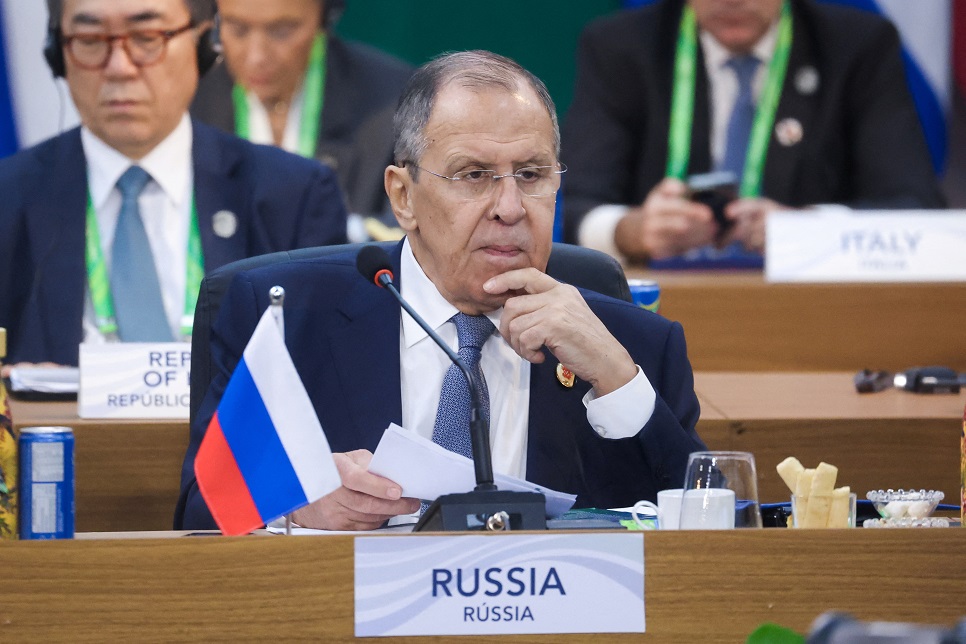 Ministro das Relações Exteriores da Rússia, Sergei Lavrov, durante reunião do G20, no Rio de Janeiro
18/11/2024 Ministério das Relações Exteriores da Rússia/Divulgação via REUTERS