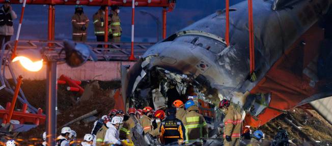 Avião explode na Coreia do Sul e deixa 179 mortos. Foto: Bloomberg