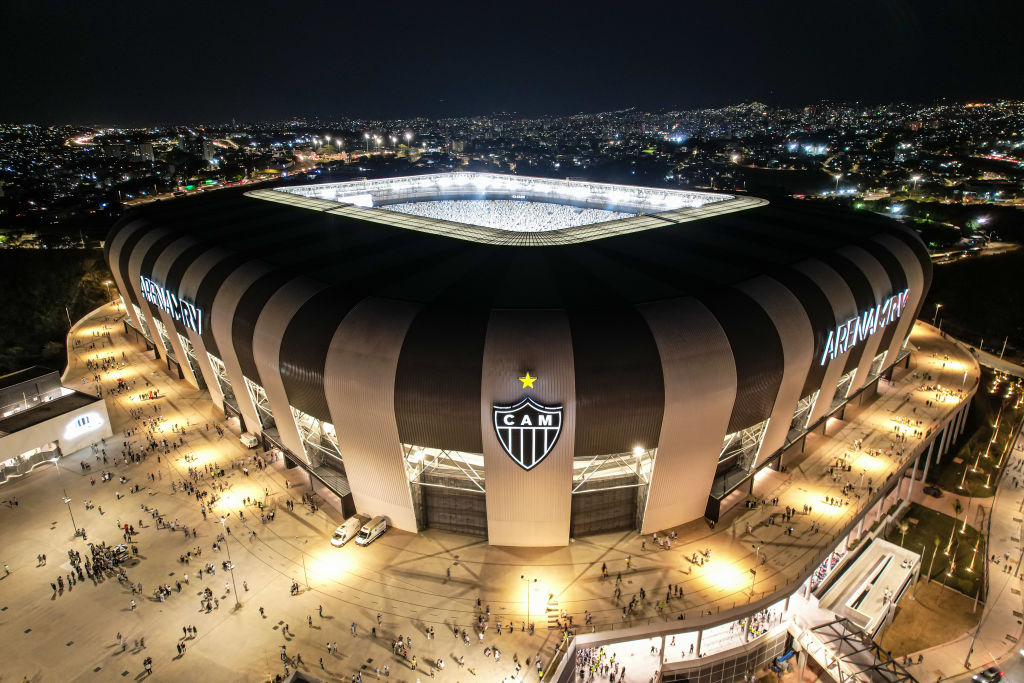 BELO HORIZONTE, BRASIL - 16 DE SETEMBRO: Vista aérea do estádio antes de uma partida entre Atlético Mineiro e Botafogo, válida pelo Campeonato Brasileiro 2023, na Arena MRV em 16 de setembro de 2023, em Belo Horizonte, Brasil. (Foto por Pedro Vilela/Getty Images)

