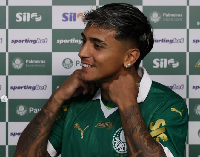 O uruguaio Facundo Torres é um dos reforços do Palmeiras para a temporada (Reprodução/Instagram)