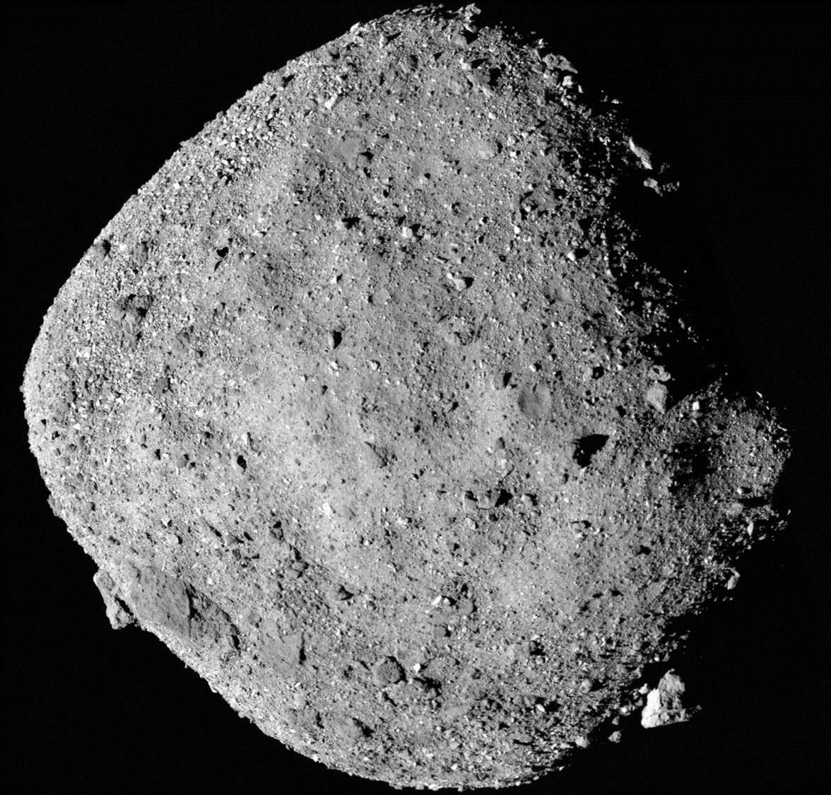 Imagem em mosaico do asteróide Bennu, composta por 12 imagens PolyCam coletadas em 2018 pela espaçonave OSIRIS-REx a um alcance de 24 km
02/12/2018
NASA/Goddard/Universidade do Arizona/Divulgação via REUTERS