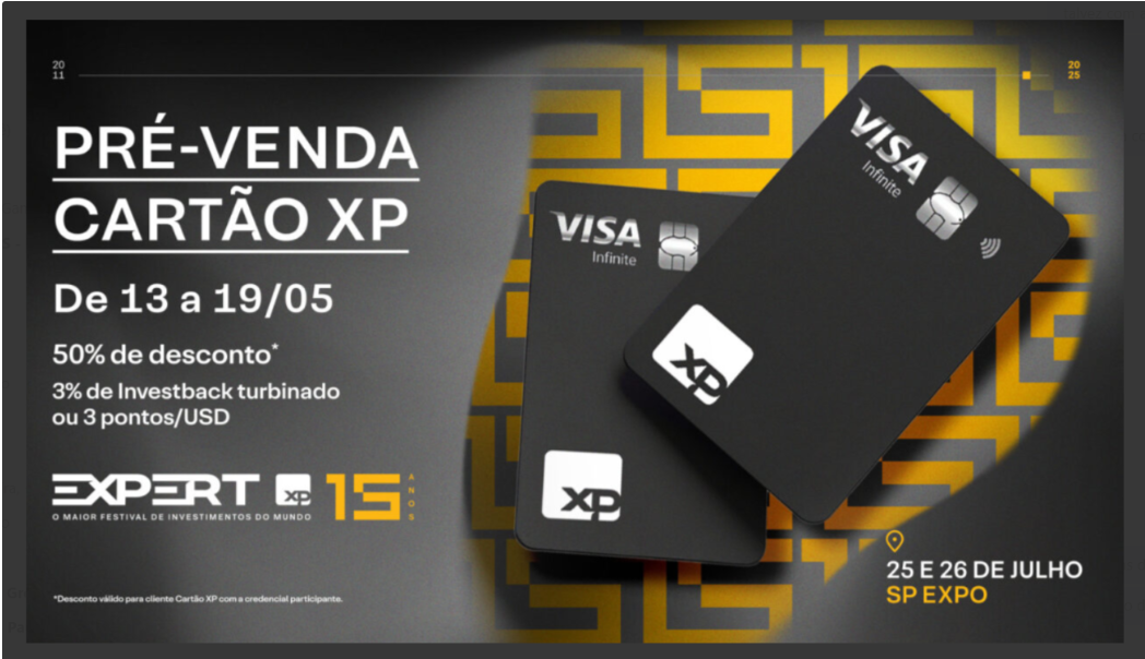 XP começa pré-venda de ingressos da Expert 2025 e clientes com