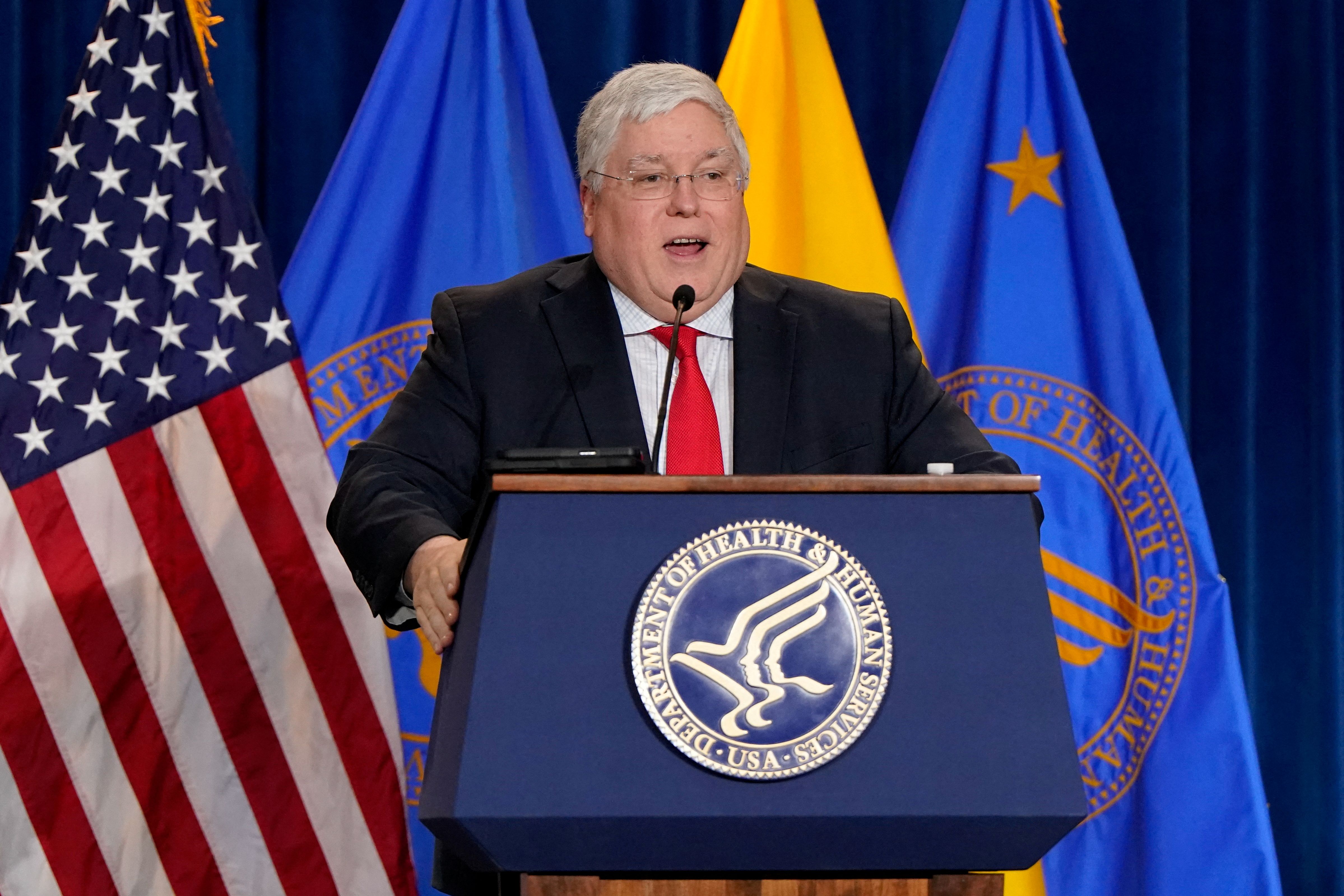 Governador da Virgínia Ocidental, Patrick Morrisey, durante coletiva de imprensa, em Washington 22/04/2025 REUTERS/Elizabeth Frantz
