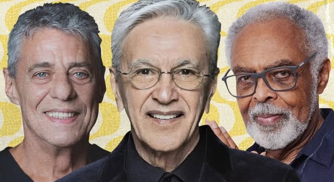 Chico Buarque, Caetano Veloso e Gilberto Gil convocaram população para protesto (Foto: Reprodução/Instagram)
