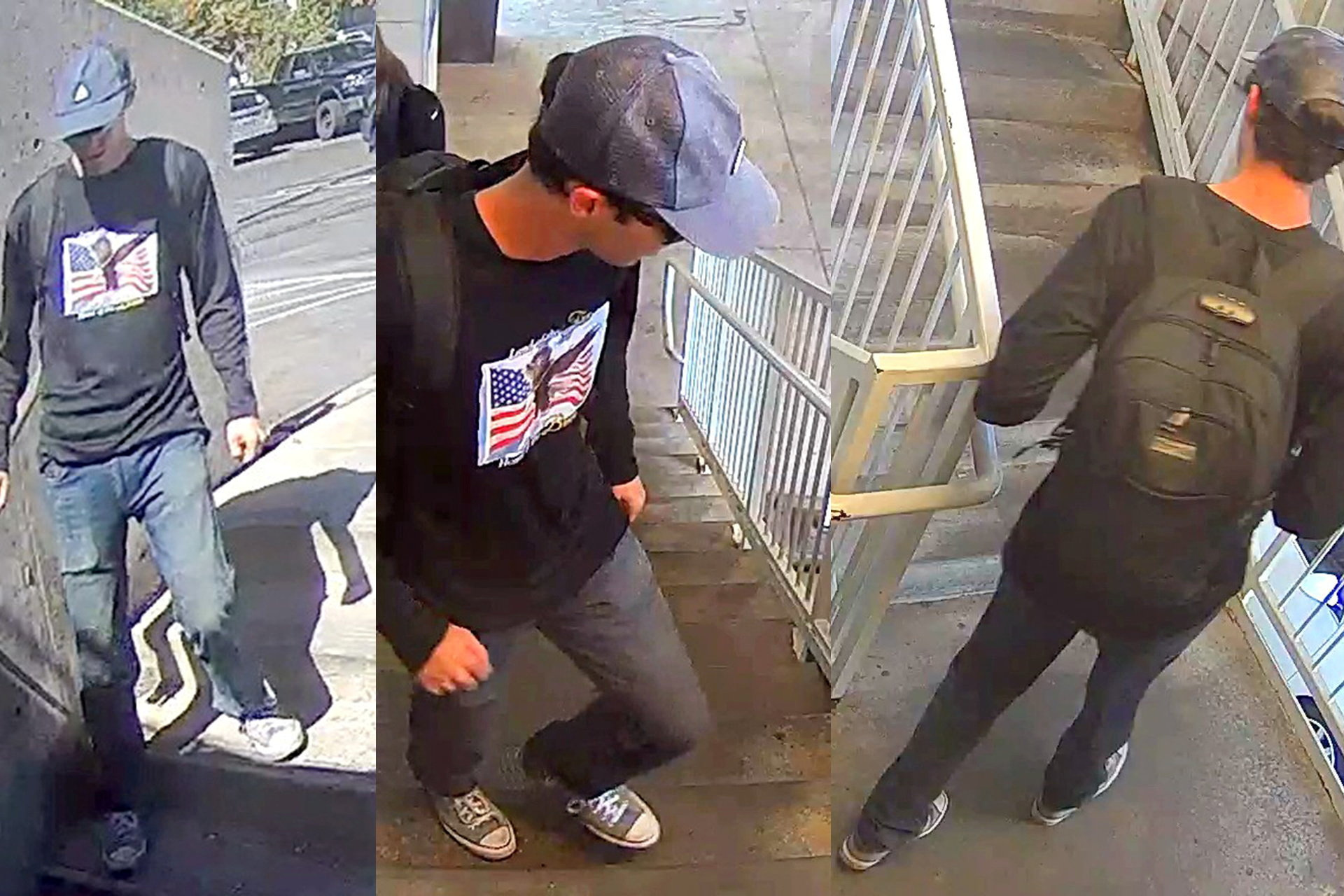 Combinação de fotos mostra imagem de suspeito de assassinar ativista de direita norte-americano Charlie Kirk
11/09/2025 Departamento de Segurança Pública de Utah/Divulgação via REUTERS