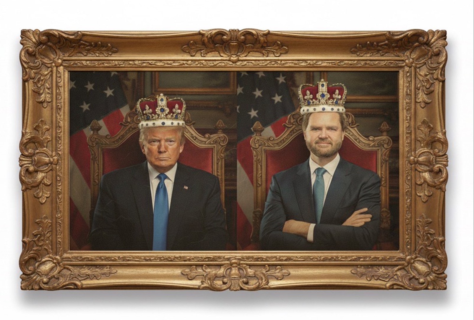 Trump ironiza protesto “No Kings” nos EUA e posta vídeos usando uma coroa