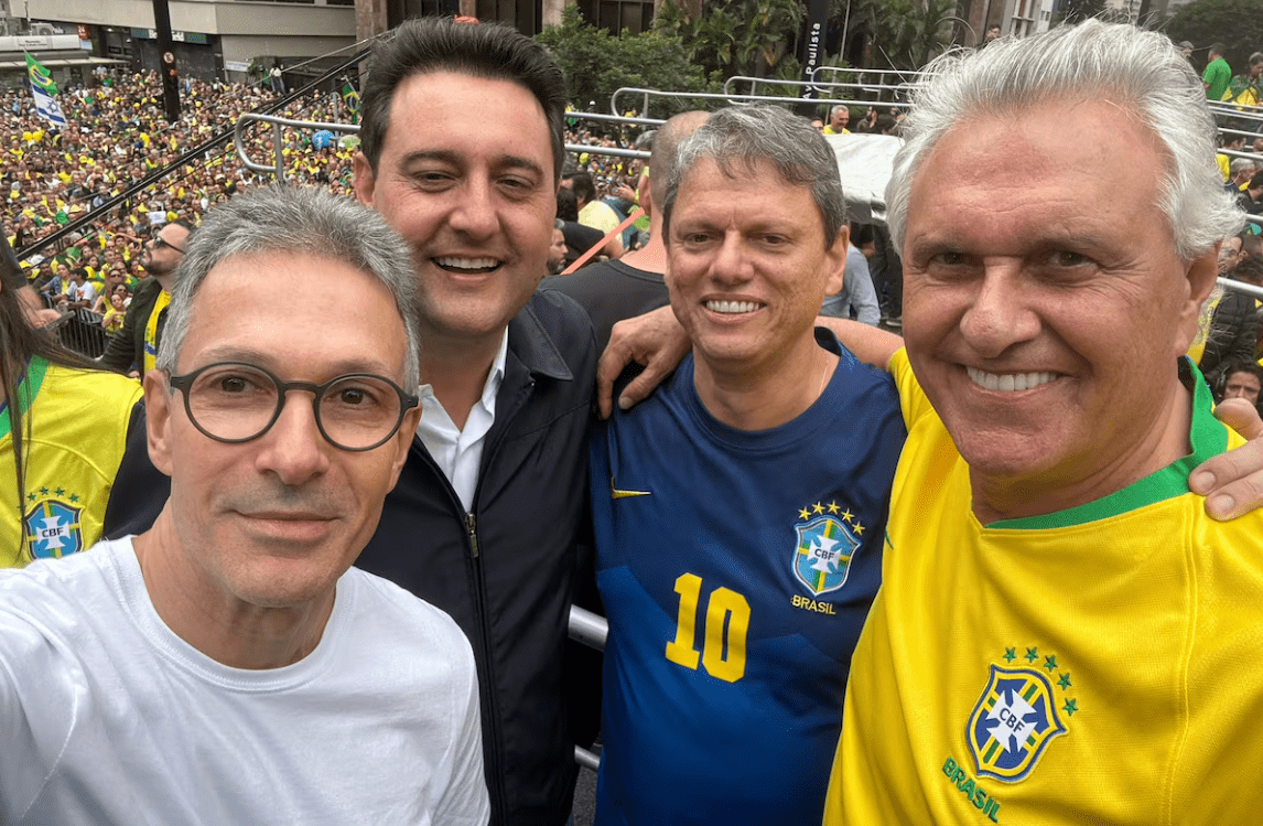 Romeu Zema, Ratinho Júnior, Tarcísio de Freitas e Ronaldo Caiado