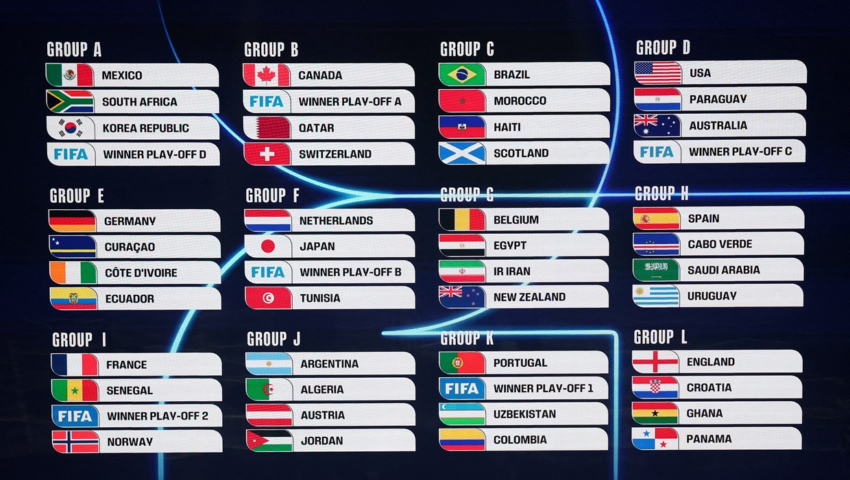 Brasil cai no Grupo C da Copa 2026; veja todos os grupos e confrontos de repescagem 2 Copa do Mundo 2026: veja como ficaram os grupos após o sorteio nos EUA