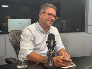 Marcos Rubim, fundador da Veeries, de inteligência de mercado no agro, foi o convidado do episódio 11 do Raiz do Negócio, sua estrada entre o campo e a Faria Lima, parceria entre InfoMoney e The AgriBiz (Foto: Reprodução/RDN)