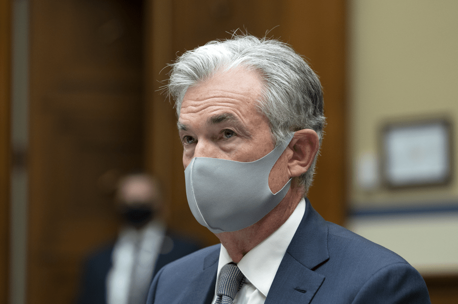 O presidente do Federal Reserve, Jerome Powell, na quarta-feira, 23 de setembro, 2020. Fotógrafa: Stefani Reynolds/Bloomberg