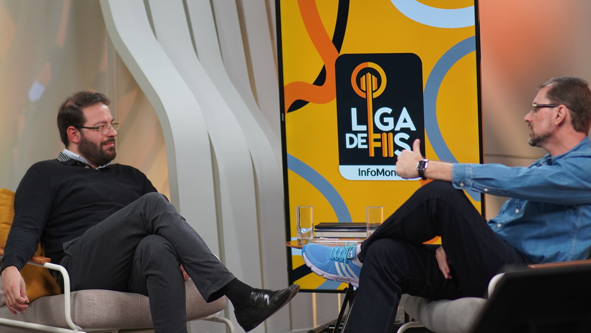 Marx Gonçalves e Marco Baroni no Liga de FIIs. Foto: Reprodução.