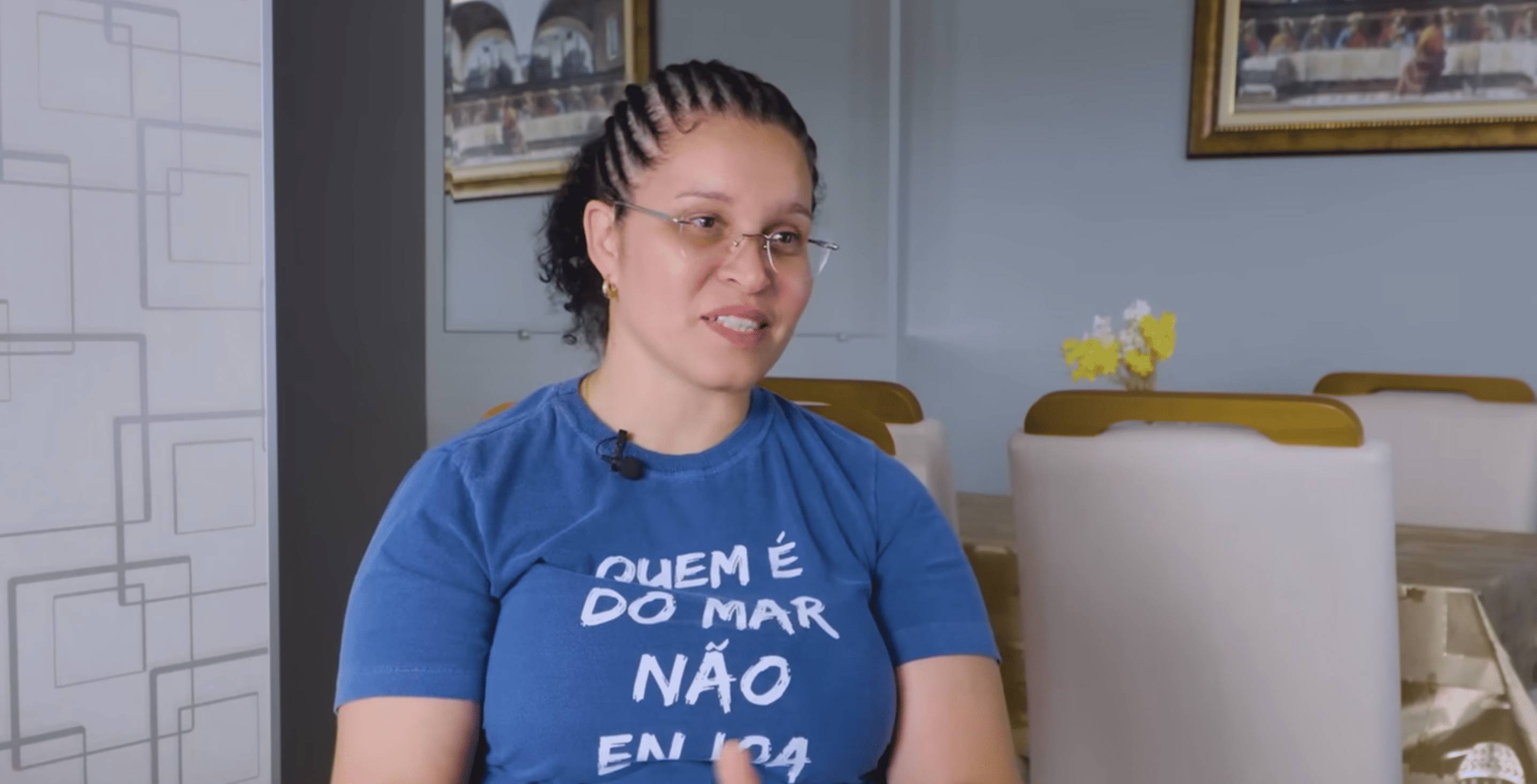 Gizele Araújo durante entrevista ao quadro "Construindo Futuros", da MAG Seguros