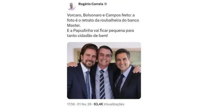 Deputado usa IA em montagem sobre Banco Master e gera polêmica política