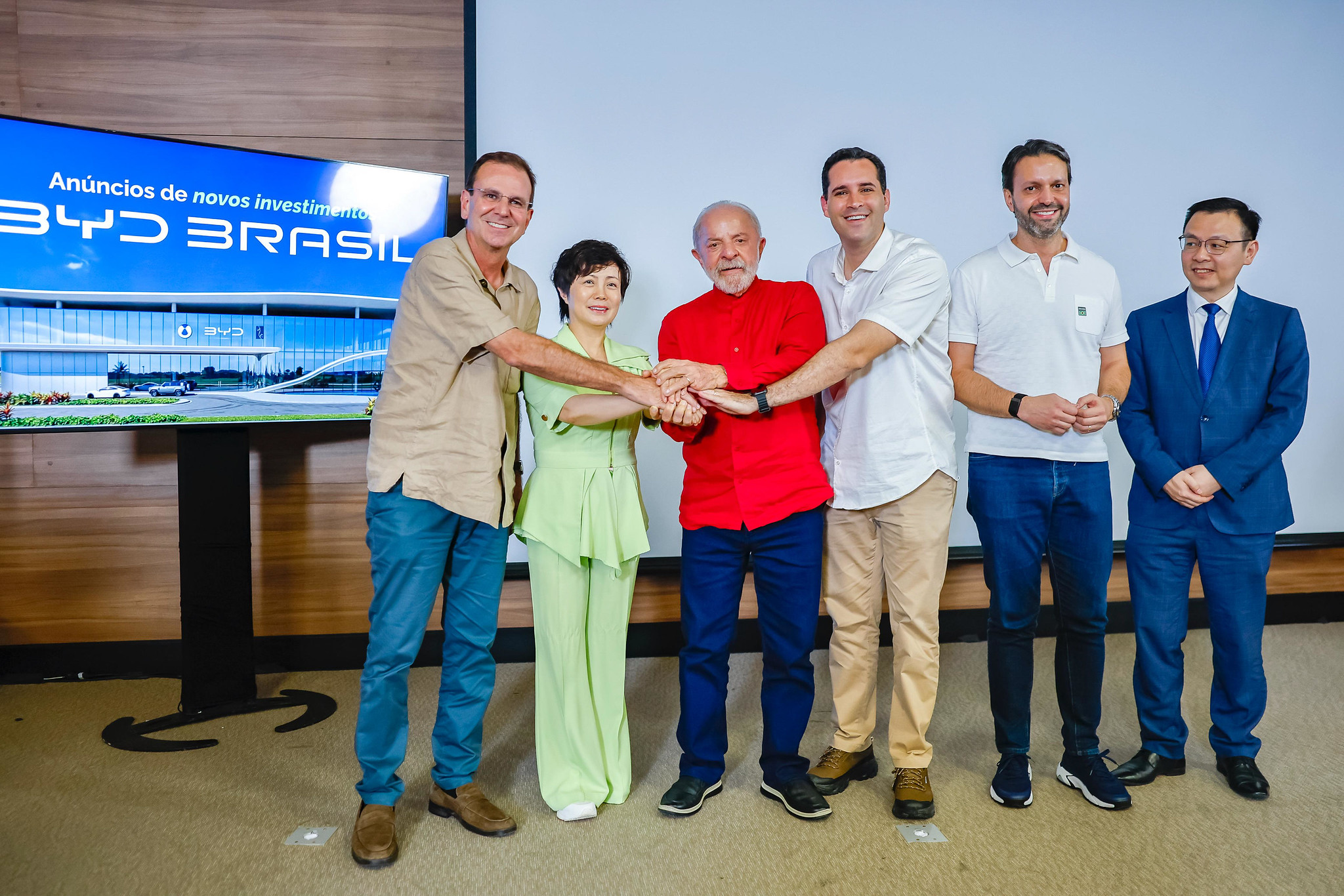 Lula em anúncia da BYD no Rio