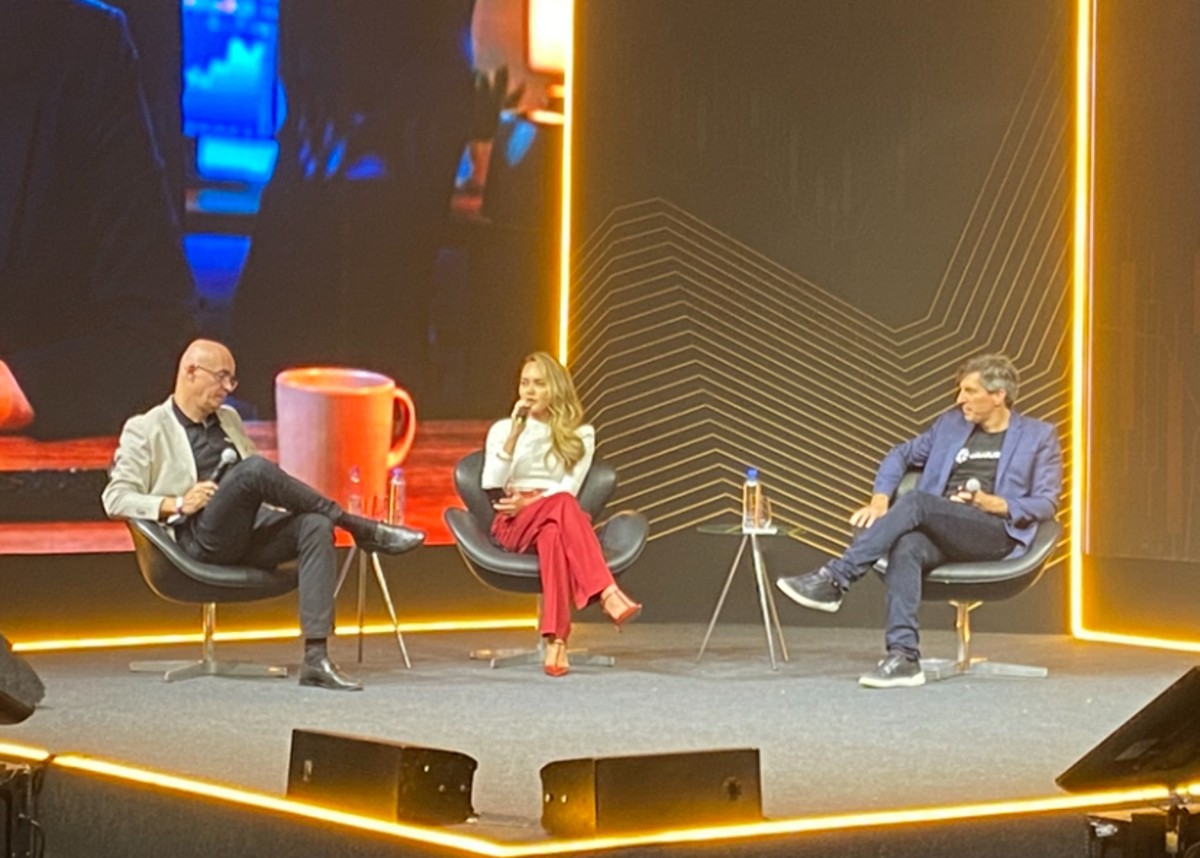 Alexandre Stormer (Fundador Liberta Investimentos), Martha Matsumura (Analista XP), e Guilherme Gomes (CEO da Orange BTC)