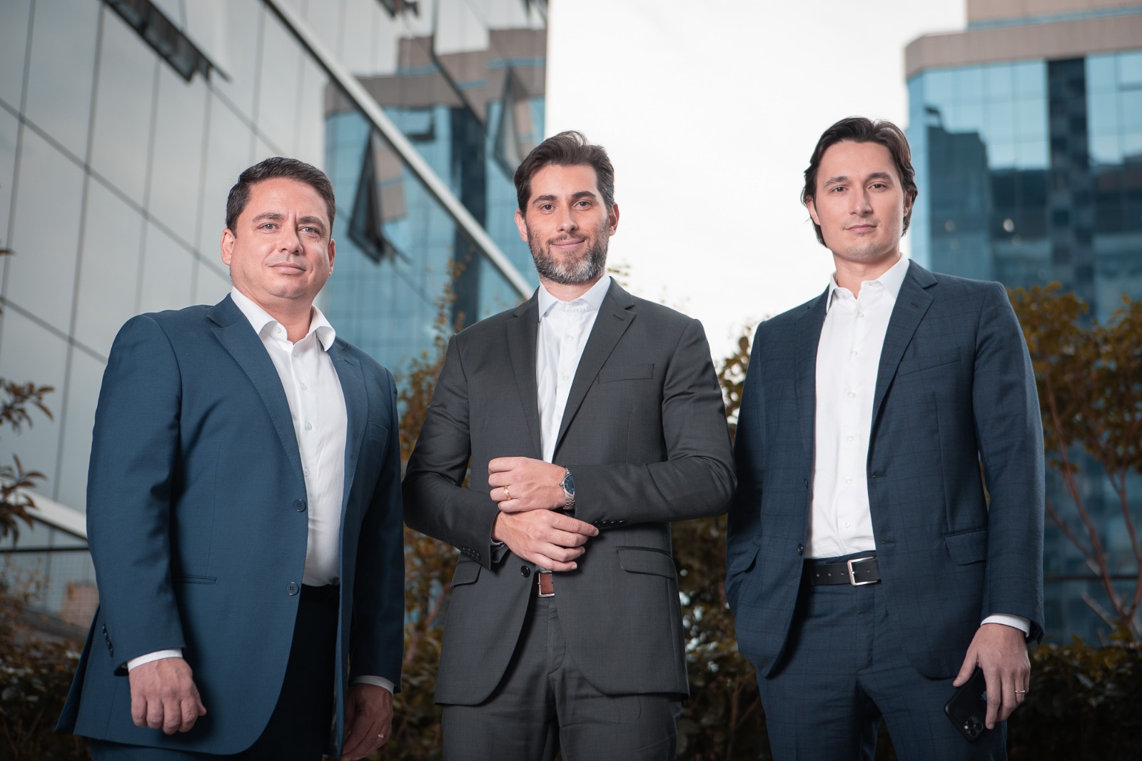 Lucas Pereira, Eduardo Cubas e Henrique Baggenstoss, sócios da Manchester Investimentos