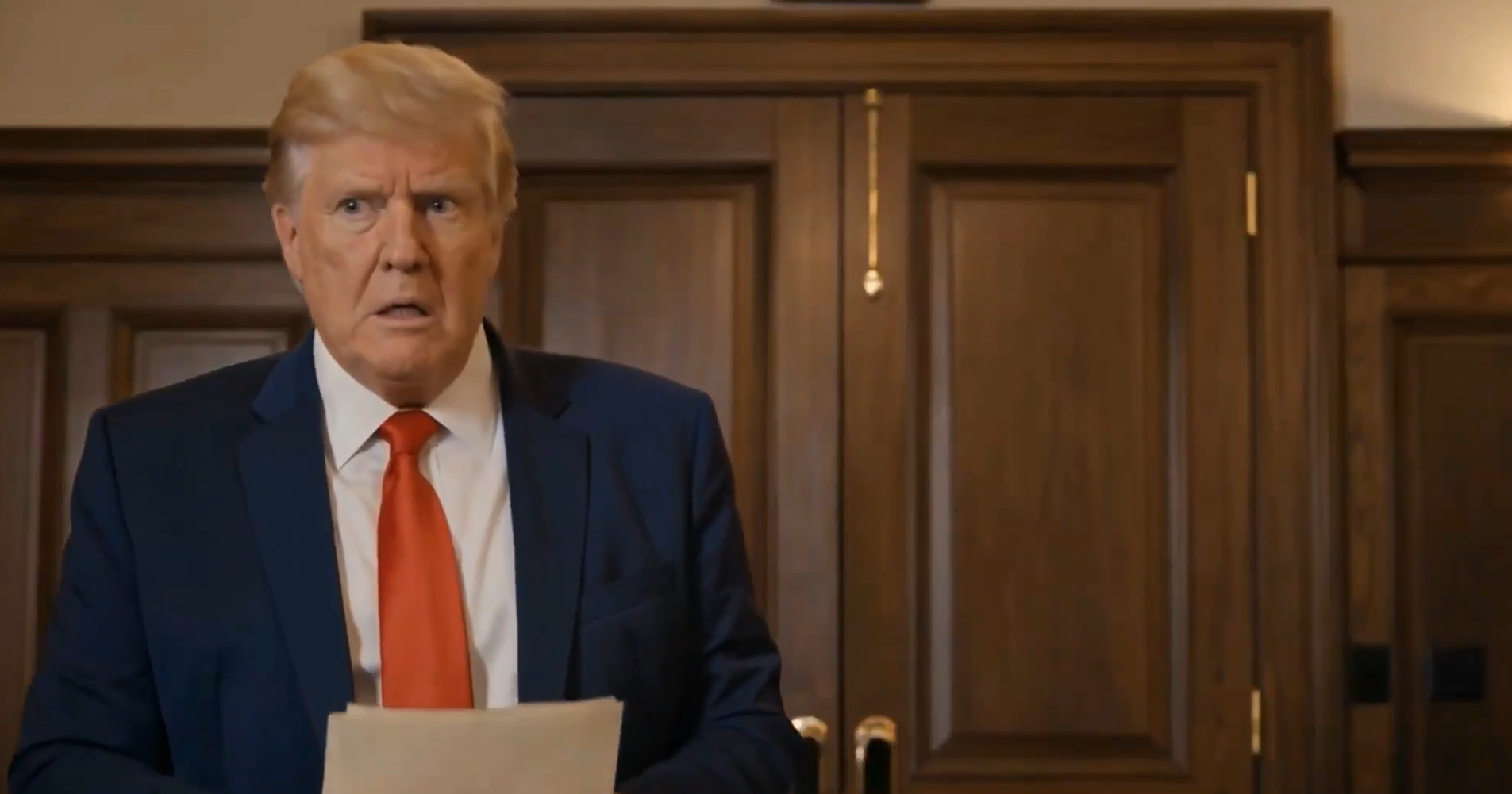 Trump em vídeo de IA veiculado pela agência iraniana FARS