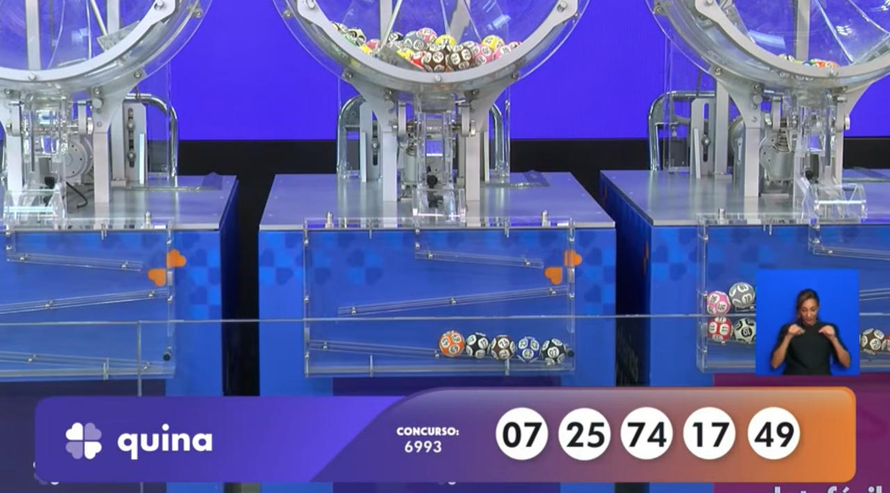 Quina hoje, concurso 6993: Confira o resultado sorteado neste sábado (4) 1 concurso loteria caixa quina 6993 e1775349940453
