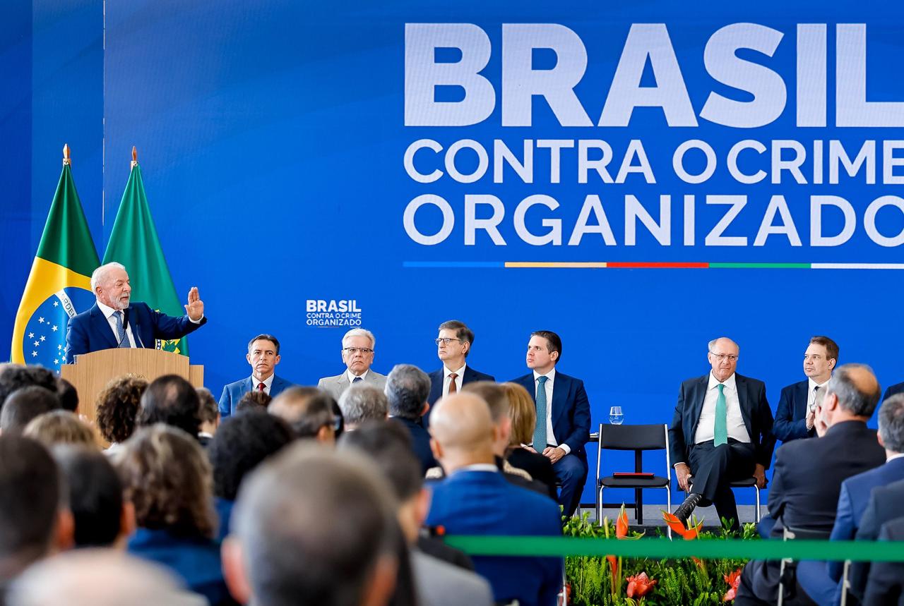 Presidente da República, Luiz Inácio Lula da Silva, durante Lançamento do Programa Brasil Contra o Crime Organizado, no Palácio do Planalto. Brasília-DF.
 
Foto: SEAUD/PR
