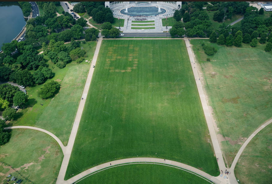 Recado para Trump? Desenho com números “8647” surge no National Mall e gera polêmica