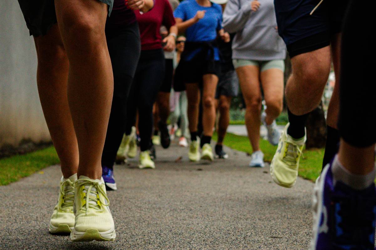 Grupo de corrida da Les Cinq Gym. Créditos: Divulgação