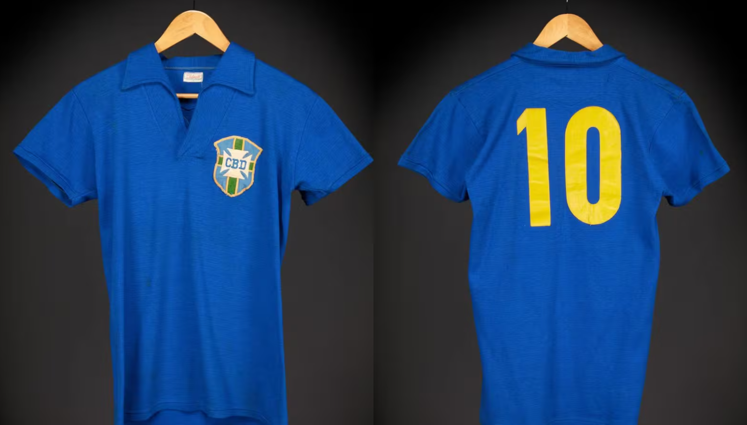 Camisa de Pelé da final da Copa de 58 vai a leilão com valor estimado de R$ 30 mi