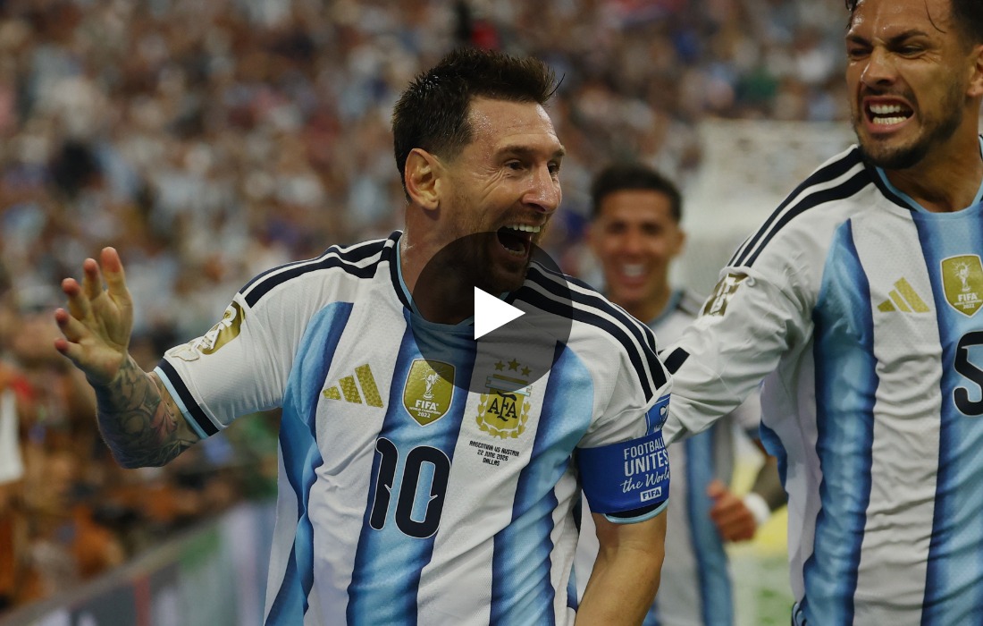ASSISTA AOS GOLS: Messi quebra recorde e classifica Argentina em jogo contra Áustria