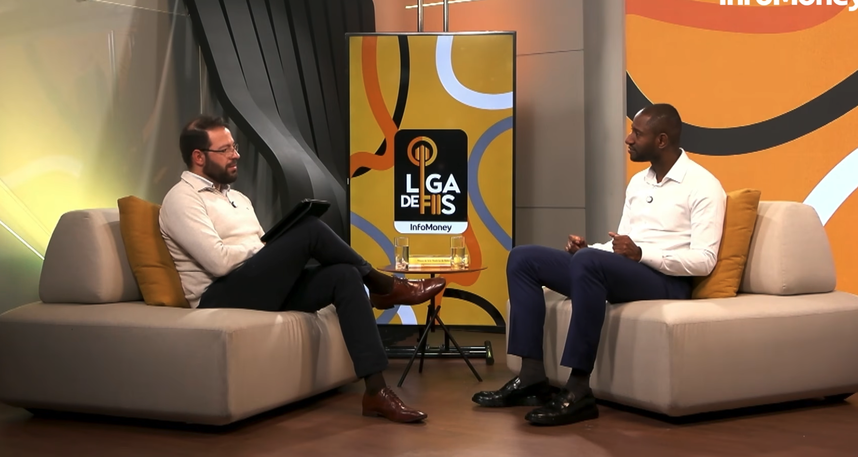 Flávio Pires, analista de fundos imobiliários do Santander, no Liga de FIIs. Foto: Divulgação.