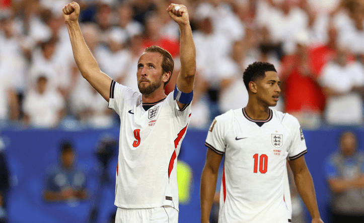 Harry Kane comemora classificação da Inglaterra após seleção eliminar a Noruega na Copa de 2026 – Crédito: Reuters/Nathan Ray Seebeck