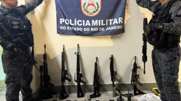 Policiais apreenderam seis fuzis na favela da Muzema